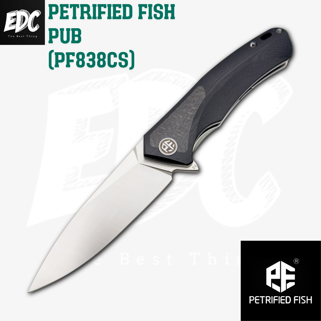 📍 ""PETRIFIED FISH Pub (PF838CS)"" มีดพับของแท้ /ของสะสม อุปกรณ์เดินป่า