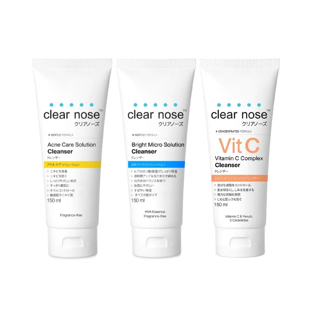 Clear Nose Solution Cleanser Foam 150ml เคลียร์โนส โซลูชั่น คลีนเซอร์ โฟมล้างหน้า (1 หลอด)