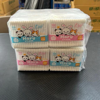 ปั่นหู HARU&FRIENDS 100 ก้าน แพค 12 ชิ้น ที่ปั่นหู ทำความสะอาดหู