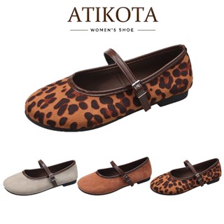 Atikota รองเท้าส้นแบนแบบสวมลำลองสำหรับผู้หญิง น้ำหนักเบา หลา…