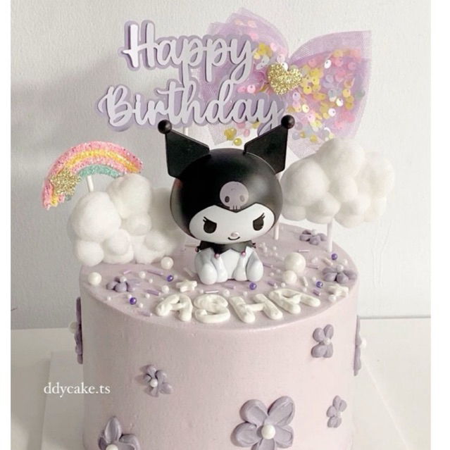 ป้าย Happy Birthday ป้ายเค้กวันเกิด ชุดละ 3 ชิ้น ตกแต่งเค้ก สินค้าอยู่ในไทยพร้อมส่ง