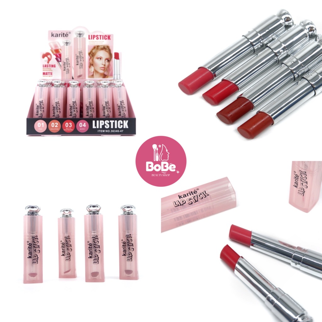 {24แท่ง} Karite Velvet Mist Lipstick ลิปสติกเนื้อโกลว์ เงางาม สีสันเป็นธรรมชาติ no.36346