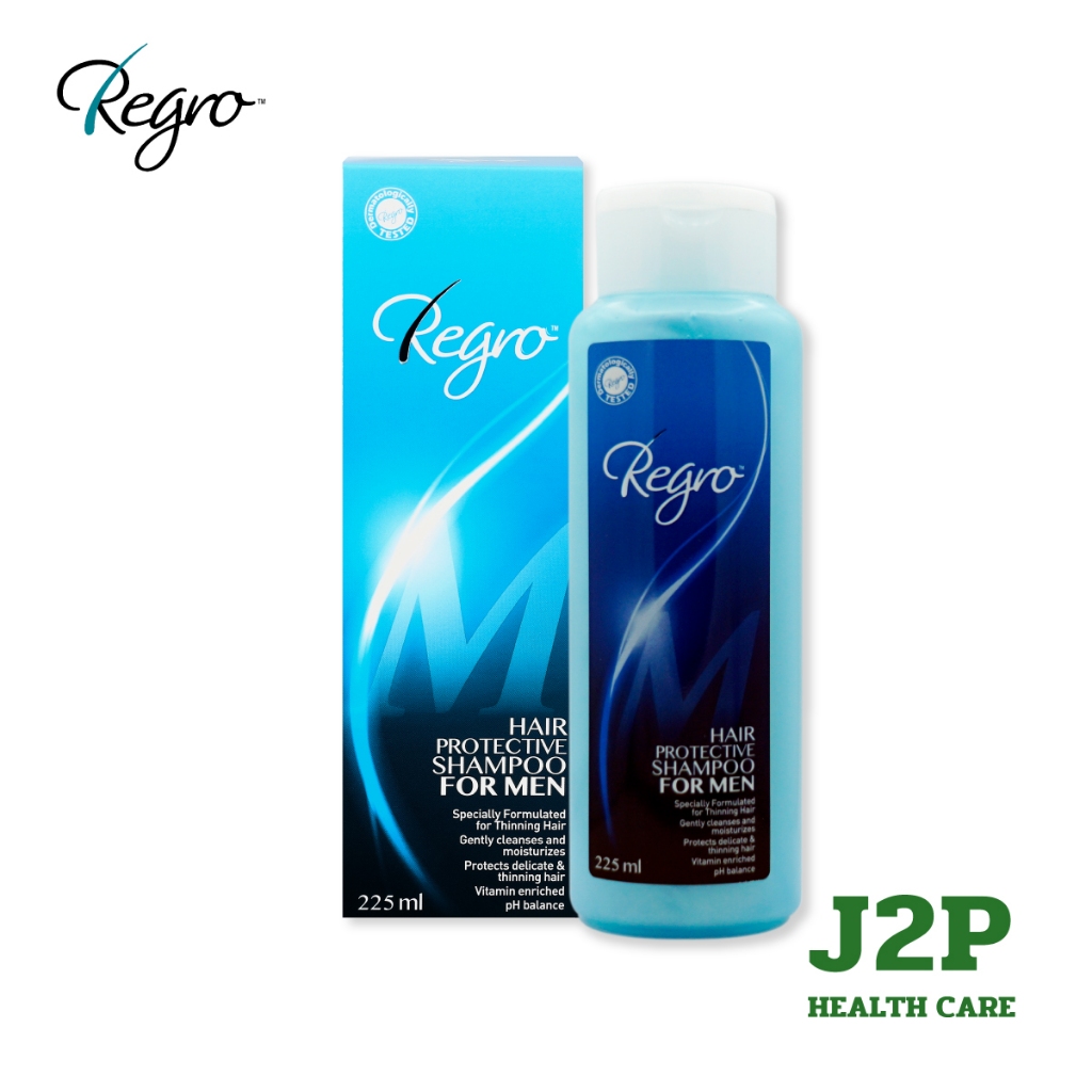 Regro Hair Protective Shampoo for Men 225ml แชมพูป้องกันผมร่วง สำหรับสุภาพบุรุษที่พิถีพิถันพร้อมกับสารสกัดจากธรรมชาติ