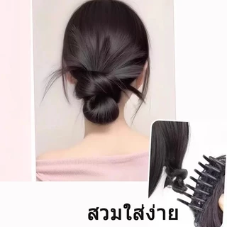 กิ๊บติดผมทรงขี้เกียจสไตล์ฝรั่งเศส กิ๊บมวยผมลอนยุ่งๆ สไตล์เกาหลี ลอนยุ่งๆ ลอนดังโงะ แฮร์พีชผมลอน กิ๊บมวยผม