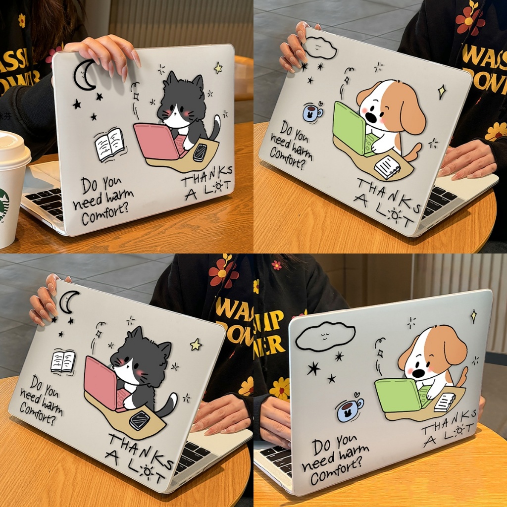 Shesell พร้อมส่ง✨เคส macbook(ผิวด้าน)ลูกแมวและลูกสุนัข Air13 Neo13 Pro13 M5 เคสสำหรับแมคบุ๊คใส Air15