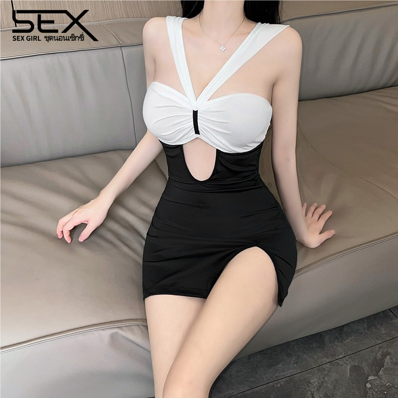 Sexy Girl❤️‍🔥❤️‍🔥ชุดเลขาสุดเซ็กซี่ กระโปรงเข้ารูปสะโพก ดีไซน์เว้าลึก กระชับสัดส่วน ส่งจากไทย.