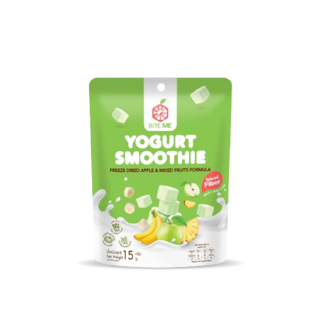 Biteme โยเกิร์ตสมูทตี้ ฟรีซดราย สูตรแอปเปิ้ลและผลไม้รวม 15 กรัม (แพ็ก 3) ราคา ถูกที่สุด ดีลบีเคเค แกลเลอรีภาพที่ 3
