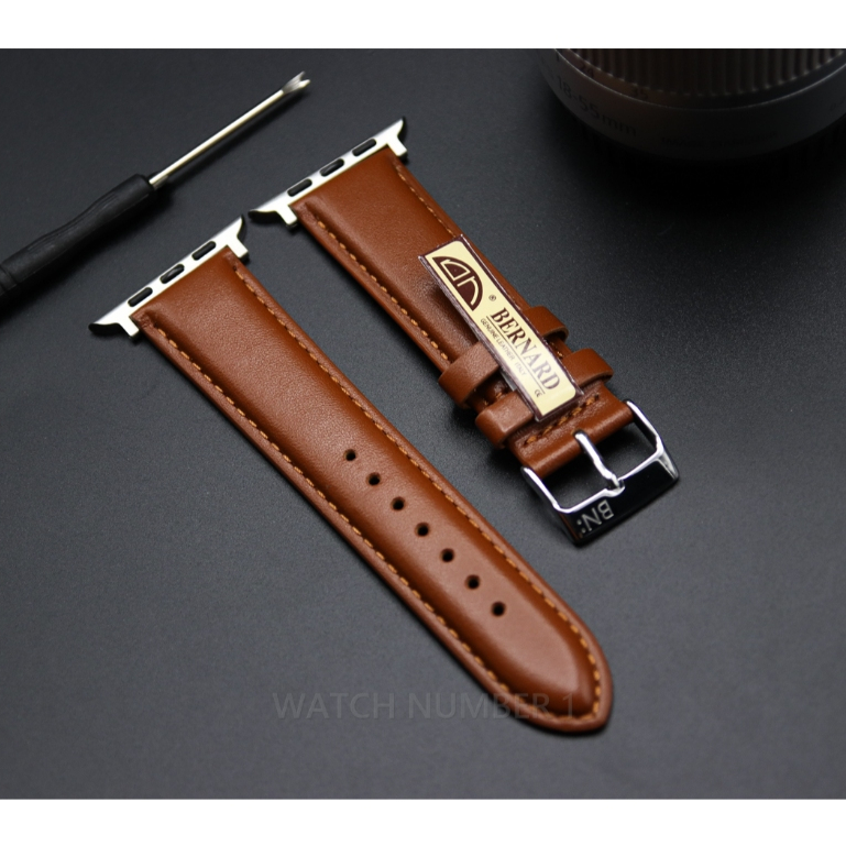 สายหนังแท้ แบรนด์ BERNARD สำหรับ  Apple Watch C-694  จากประเทศอีตาลี เย็บด้ายรอบ แข็งแรง ทนทาน