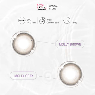 Kitty Kawaii 1Day Contact Lens : Oneday คอนแทคเลนส์รายวัน รุ่น Molly Brown