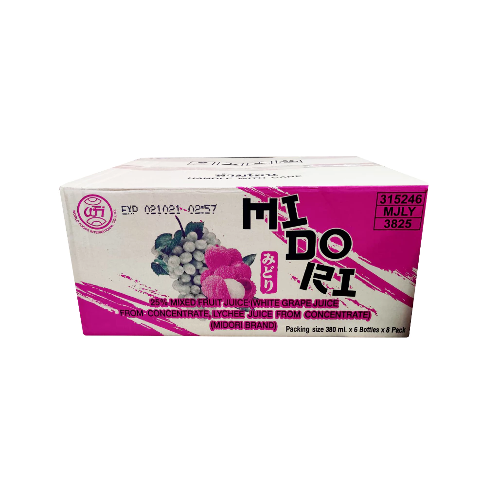 มิโดริ Midori น้ำผลไม้ ชาผลไม้ (ยกลัง48ขวด x 380ml) กรุณาสั่ง1ลังต่อคำสั่งซื้อ