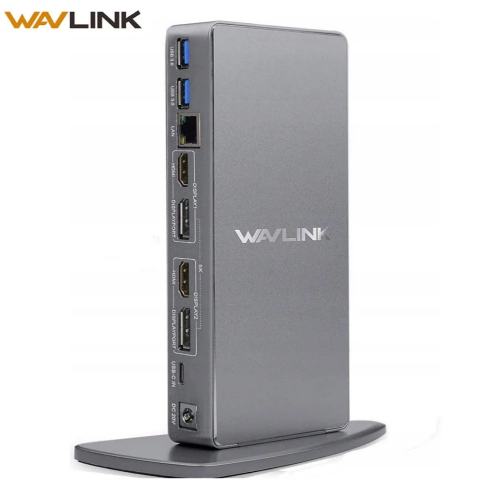พร้อมส่ง Wavlink UG69DK7 USB C Ultra 5K Dual 4K HD Multiple Display Universal Docking Station