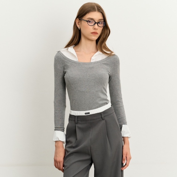 Withit Double Layers Pants With Black Label กางเกงทำงานขอบ 2 ชั้น - BTW36625