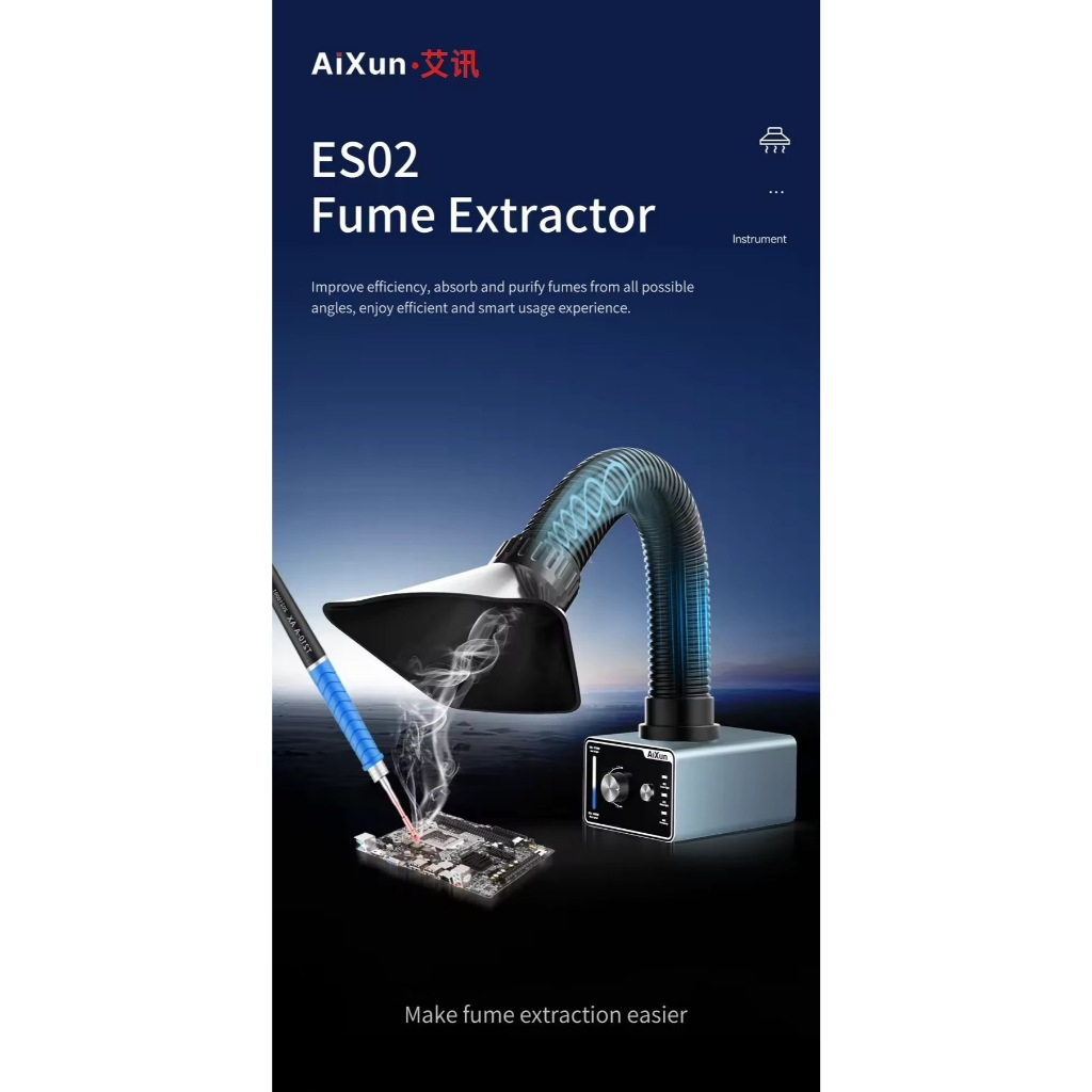Aixun ES02 ดูดที่แข็งแกร่งที่มีประสิทธิภาพ Purification เครื่องมือสูบบุหรี่บัดกรีทําความสะอาด Fume E
