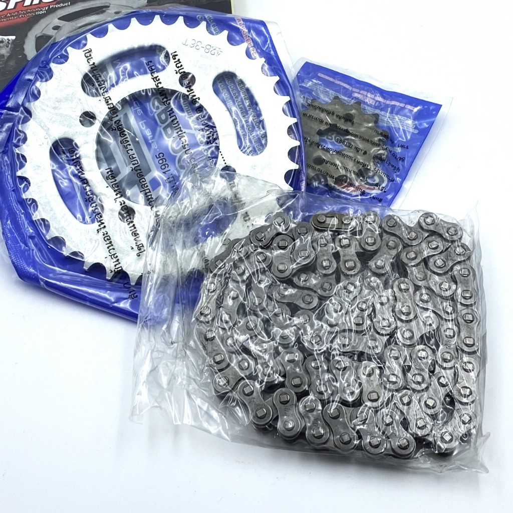 ชุดโซ่สเตอร์ Hero(ฮีโร่) Spark Z/Spark x-1/Belle R/RXZ สเตอร์1ชุดหน้า+หลัง+โซ่ 14-36 108L 428