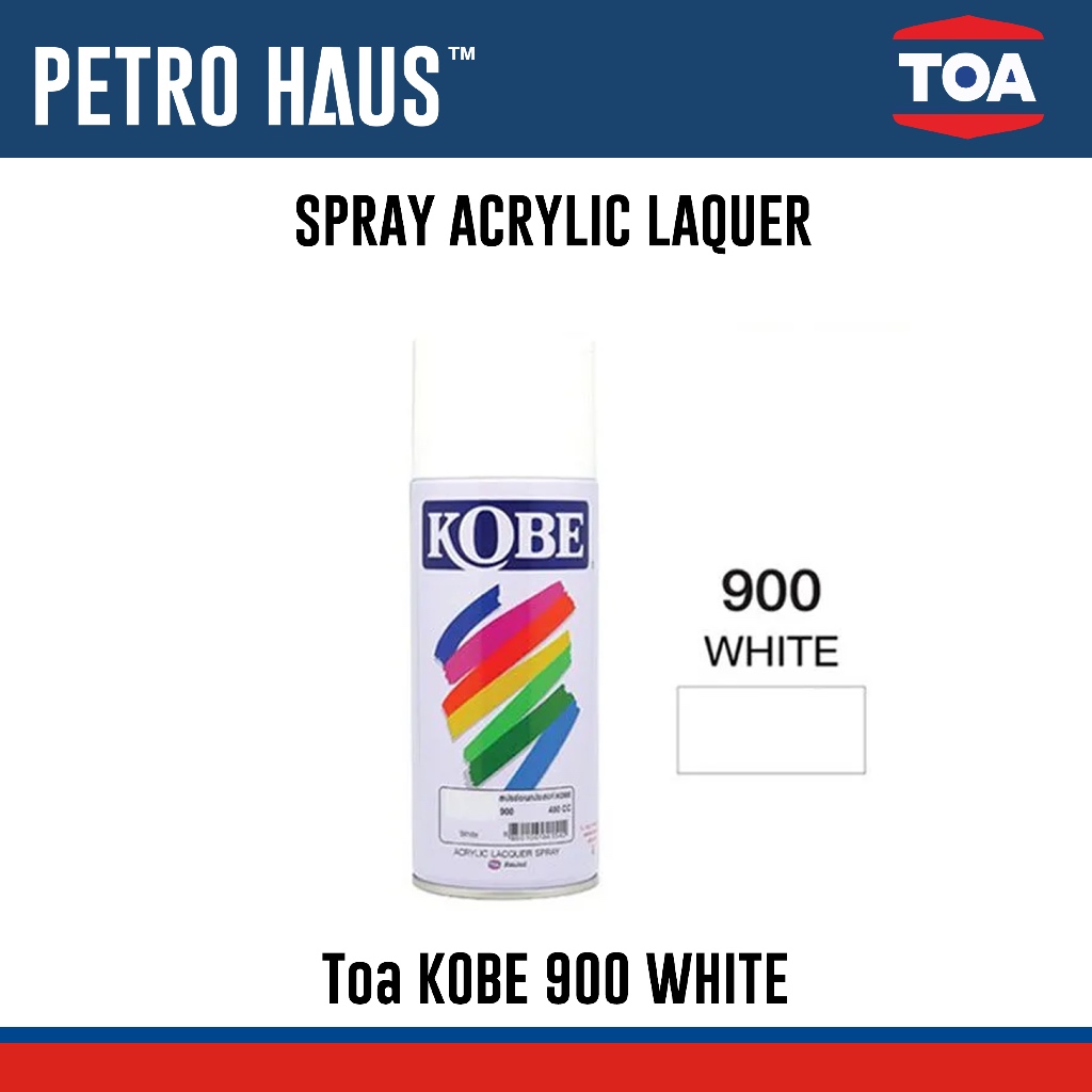 TOA Kobe – สีสเปรย์รองพื้น – 900 WHITE – สีขาว 400cc – แห้งไว ทนความร้อน