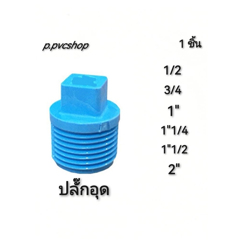 ปลั๊ก​อุด​ พีวีซีเกษตร​ ฝาครอบ​เกลียว​นอก​ปิดตาย​พีวีซี​ ข้อต่อ​พีวีซี​