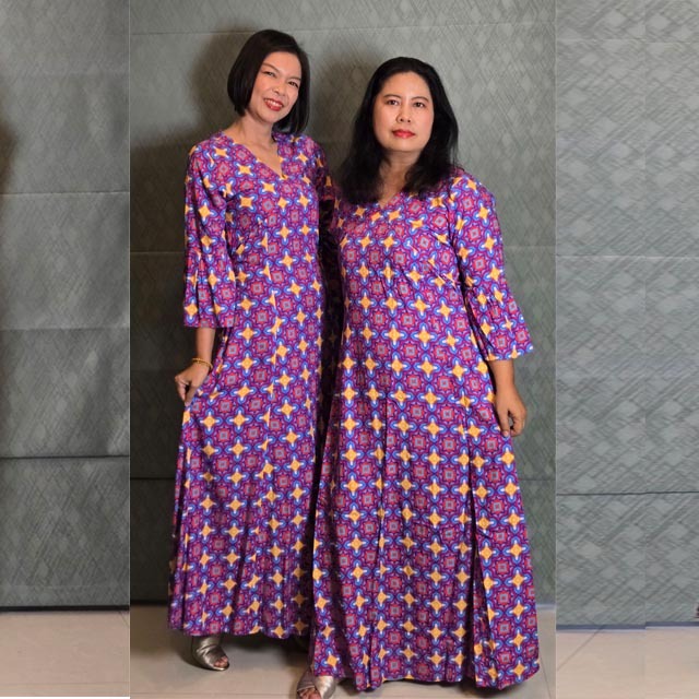 Passara Basic เดรสยาวเอไลน์ สีฟ้า [ORIGAMI]