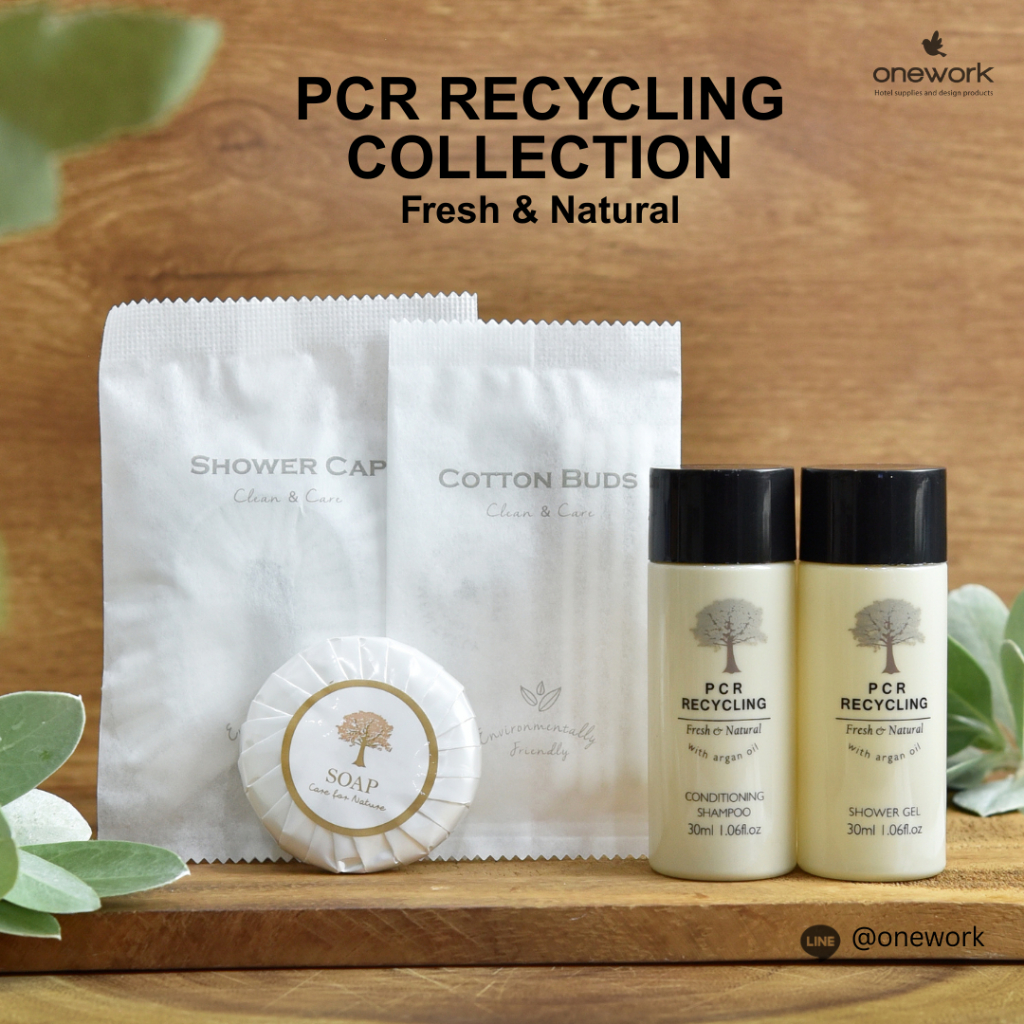 วันเวิร์ค หมวกอาบน้ำโรงแรม พีซีอาร์ รีไซคลิง 100 ชิ้น Onework Shower Cap PCR Recycling 100 pcs - รูปที่ 2