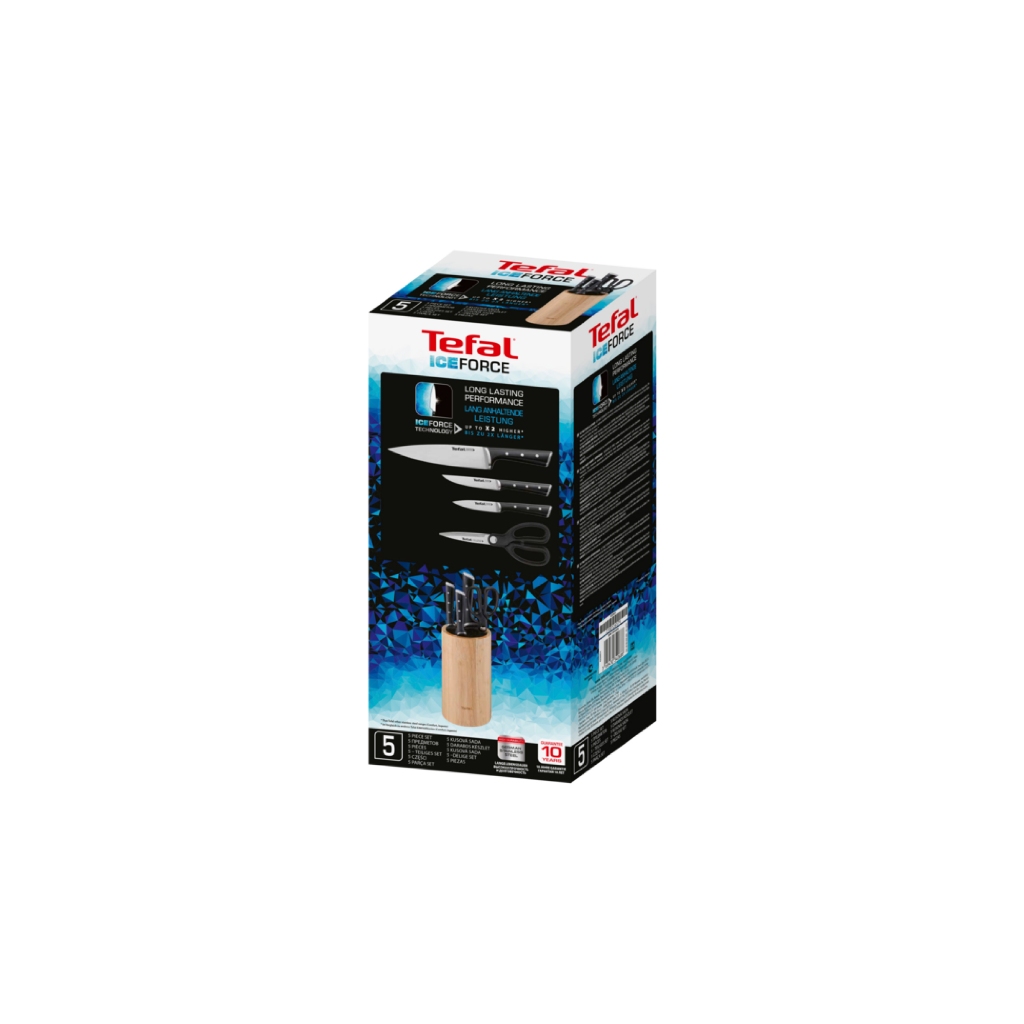 Tefal ชุดมีดสเตนเลส  5 ชิ้นครบชุด มีดขนาด 20 11 9 ซม และ กรรไกร Ice Force (รวมที่เก็บมีด) รุ่น K232S534 ราคา ถูกที่สุด ดีลบีเคเค แกลเลอรีภาพที่ 4