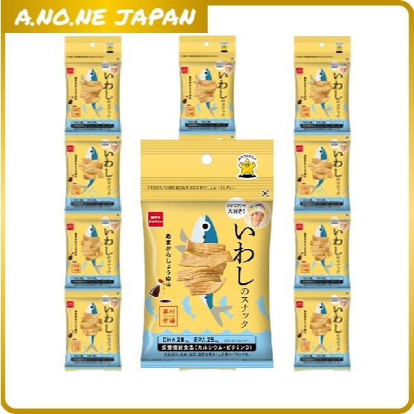 Oyatsu Company ขนมปลาซาร์ดีน รสโชยุหวาน 4 ซอง 56g x3 DHA EPA แคลเซียม วิตามิน D