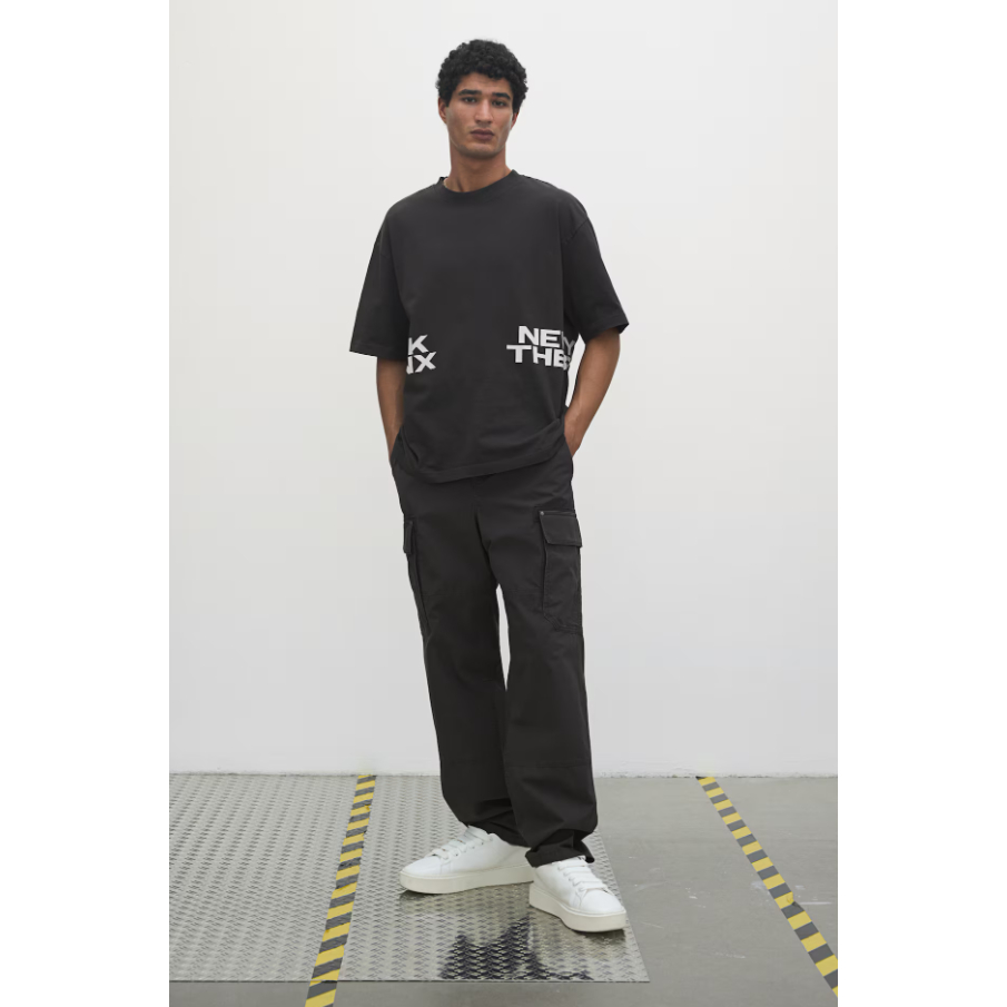 H&M(เอชแอนด์เอ็ม) กางเกง Cargo แบบ Relaxed Fit ผู้ชาย 1259391_1