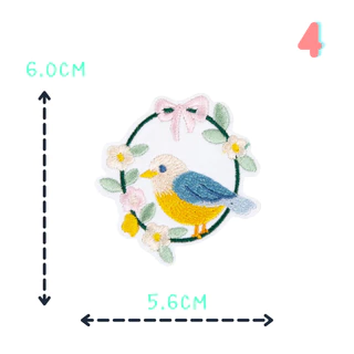 🐤ตัวรีดลายนกน้อยเจ้าหญิง ชุดC62 สไตล์คุณหนู รีดง่าย ละมุนทุกมุมมอง รีดง่ายไม่ต้องเย็บ