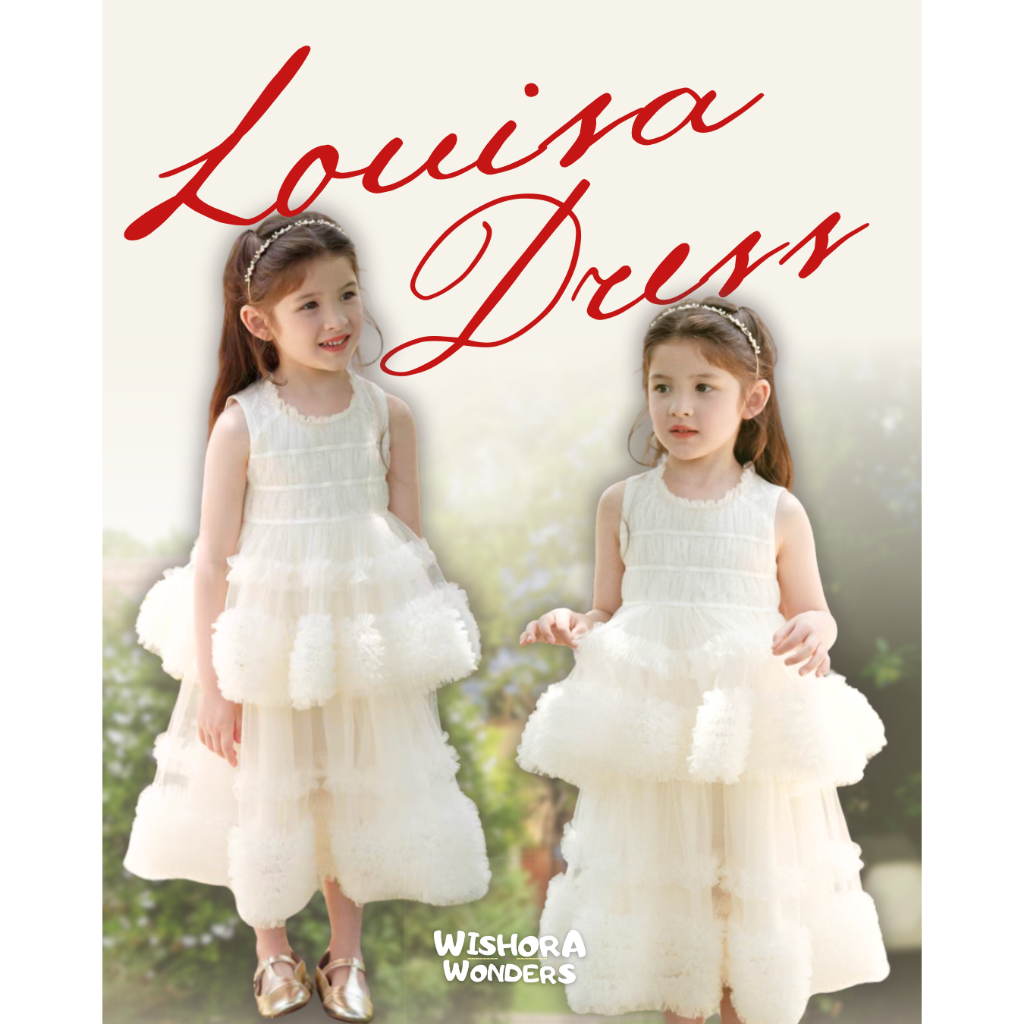 【พร้อมส่ง】 WISHORA WONDERS DLD14504 Louisa dress เสื้อผ้าเด็ก เดรสเจ้าหญิง