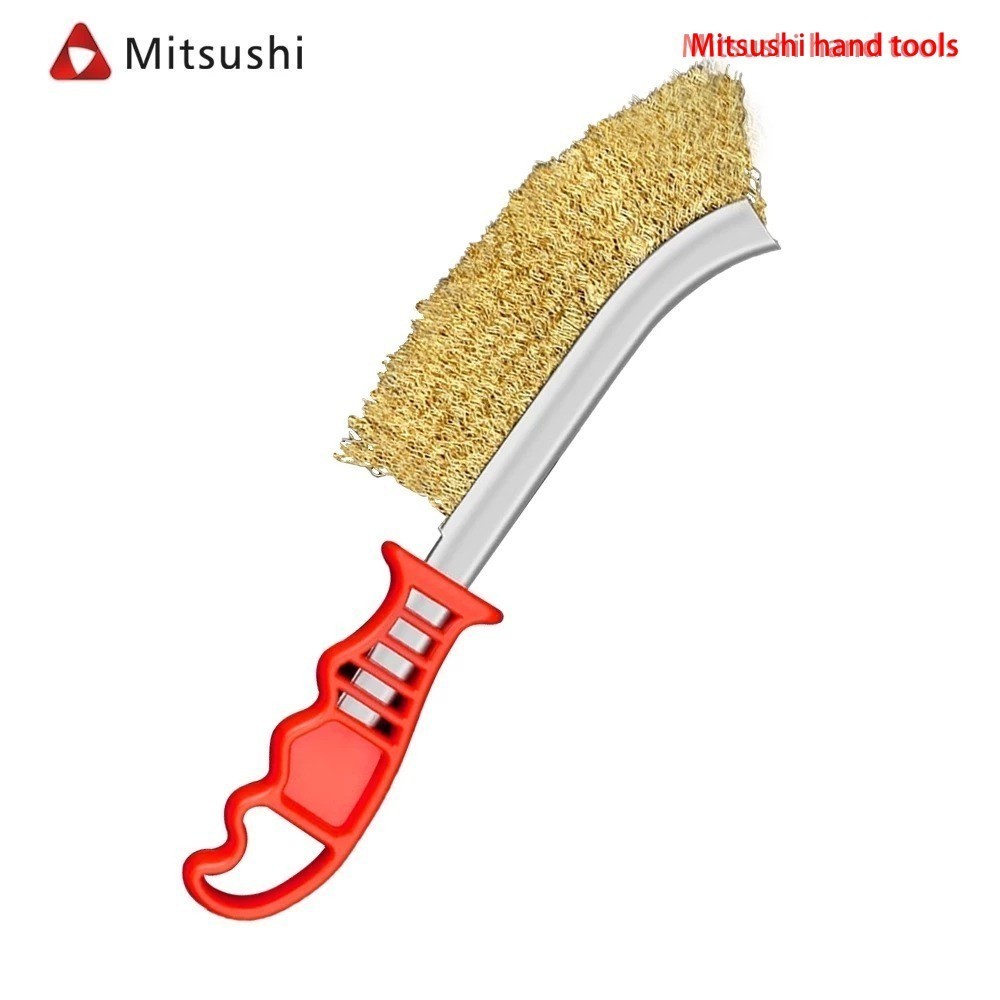 Mitsushi Wire Brush แปรงลวดขัดสนิม แปรงลวดทอง แปรงลวดทองเหลือง แปรงลวดสเตนเลส ขัดสนิมโลหะ