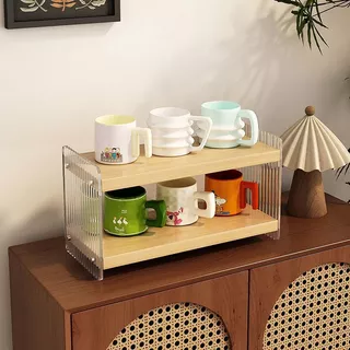 โต๊ะกาแฟผู้ถือถ้วยชาหลายชั้น, ติดผนัง, ผู้ถือถ้วยชาห้องครัว, ผู้ถือถ้วยชาคริลิค
