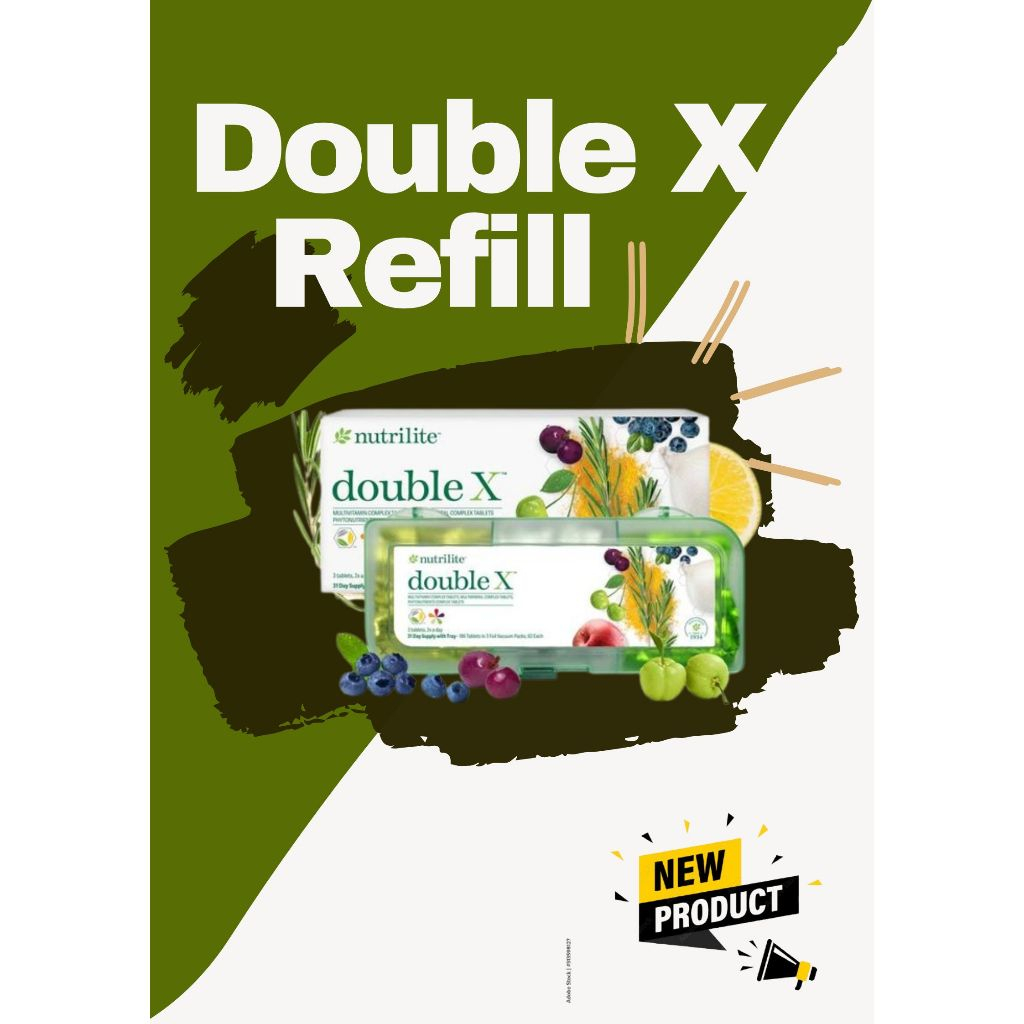 (ของแท้) Nutrilite Double X amway นิวทรีไลท์ ดับเบิ้ล เอ็กซ์ สูตรใหม่(แบบมีตลับและไม่มีตลับ)