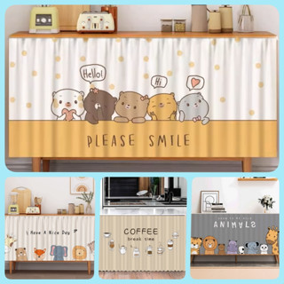 ผ้าม่านเคาท์เตอร์ครัว มีกาวในตัว ผ้าม่าน สไตล์นอร์ดิก ป้องกั…