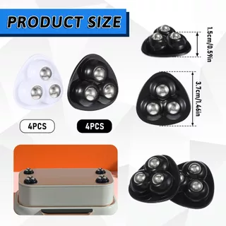 (ราคาต่อ 4 ชิ้น)ลูกล้อเฟอร์นิเจอร์ สเตนเลส ล้อแบริ่ง 360 องศา สำหรับเฟอร์นิเจอร์ แบบไม่ต้องเจาะ