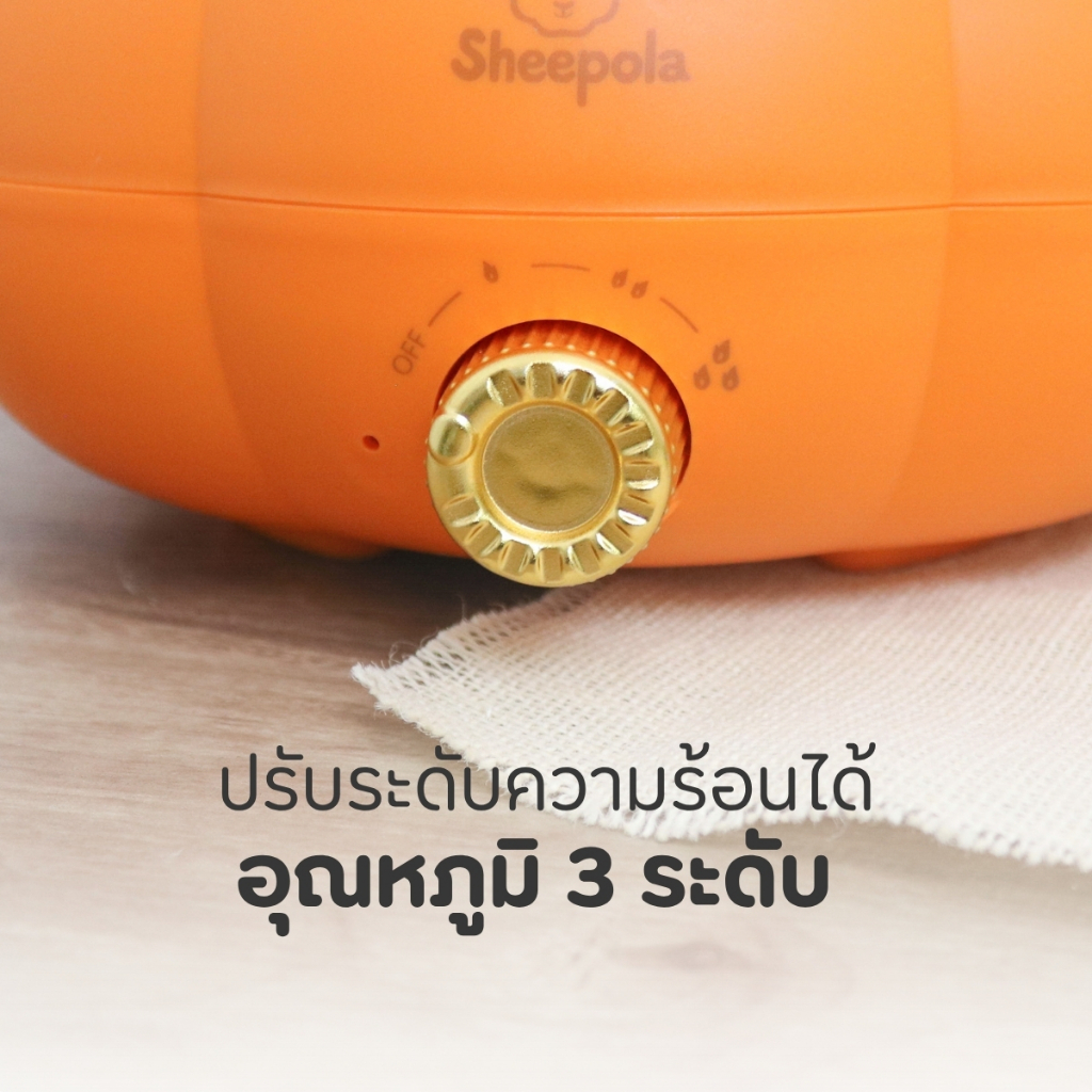 กระทะไฟฟ้า ทรงฟักทอง สีส้ม ความจุ5ลิตร รับประกัน1ปี มีมอก. หม้อไฟฟ้าอเนกประสงค์ ควบคุมอุณหภูมิ 3 ระดับ หม้อชาบูไฟฟ้า - รูปที่ 3