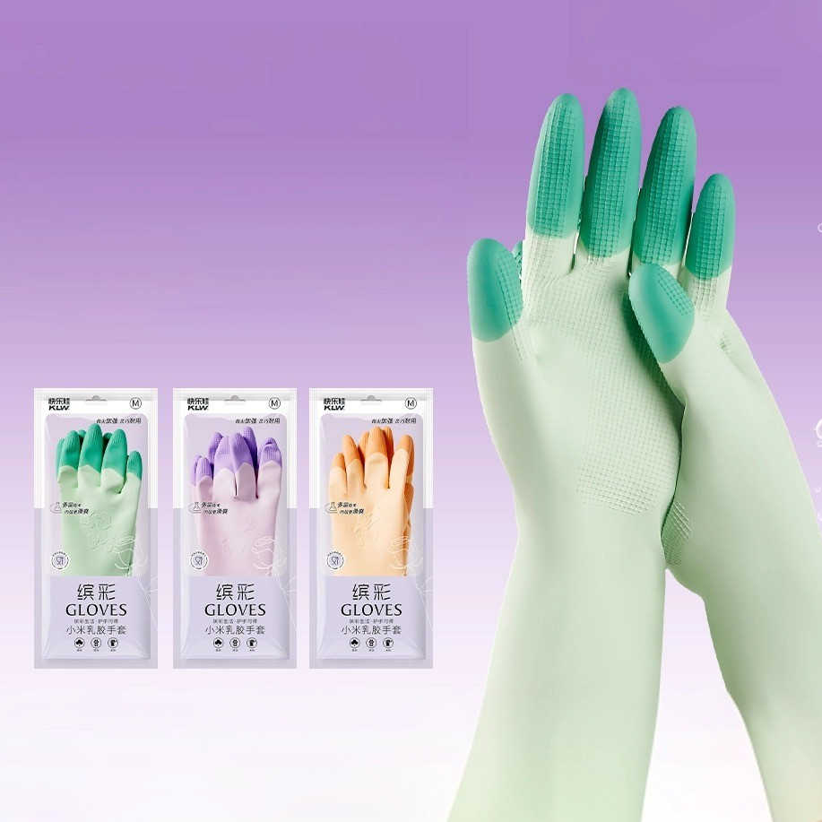 ถุงมือล้างจาน ซิลิโคน - มีหลายสีให้เลือก - แนบสนิท ป้องกันมือ ไม่ทำลายง่าย G3430 - รูปที่ 5