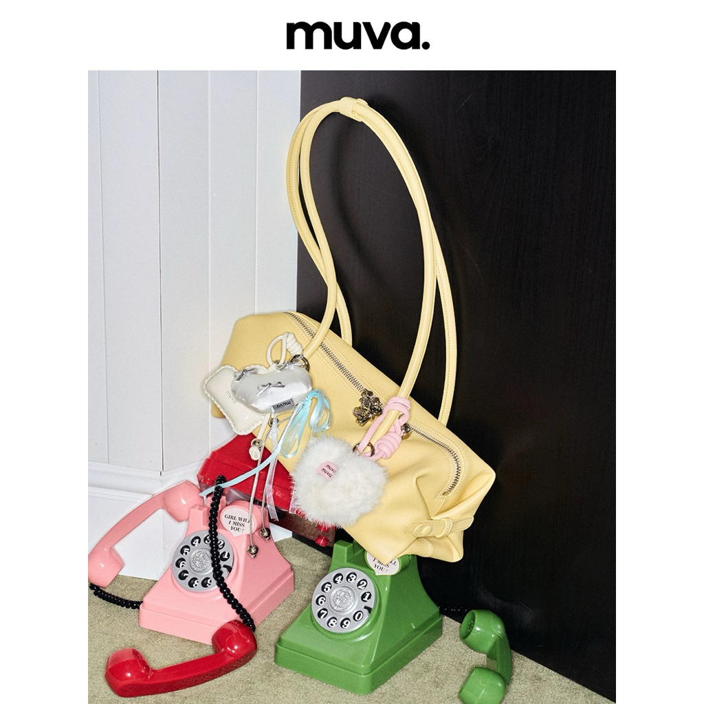 MUVA (โค้ดลด20%) roll pillow bag preorder 7-14วัน แท้100% จากชอป 💖แถมฟรีจี้พวงกุญแจ💖