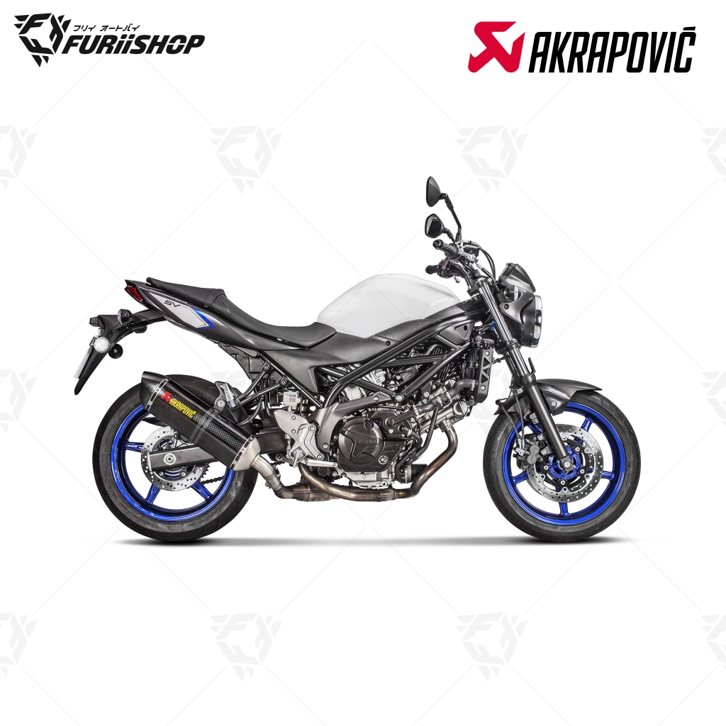 ท่อสูตร/ท่อแต่ง/ท่อไอเสีย Akrapovic Slip on Carbon : for Suzuki SV650 2016-2018