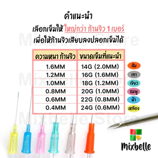 พร้อมส่ง🇹🇭 เข็มเจาะหู เจาะสะดือ เจาะร่างกาย แบบมีปลอก สแตนเลสแท้ Medical Grade (Needle2)