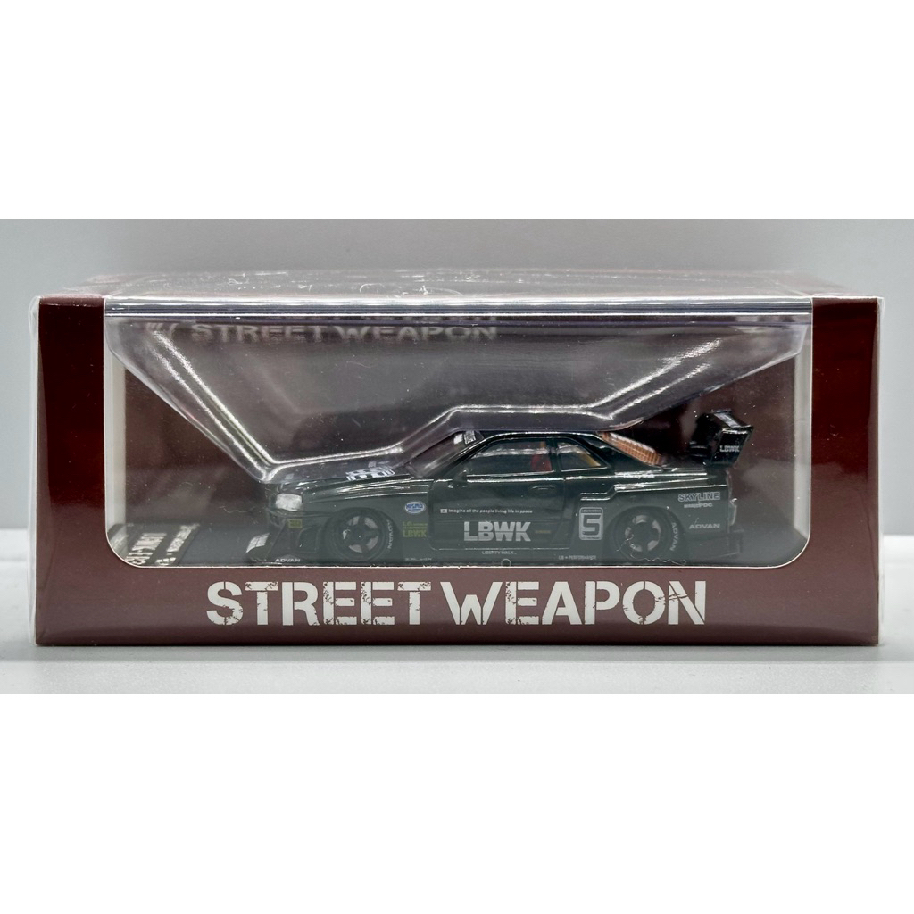 SW 1:64 LBWK Nissan Skyline Silhouette ER34 ( R34 ) Black Limited No.010/499