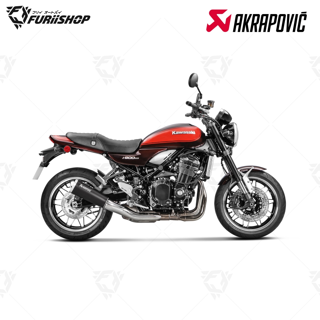 ท่อสูตร/ท่อแต่ง/ท่อไอเสีย Akrapovic Slip on Black Retro : for Kawasaki Z900RS 2018