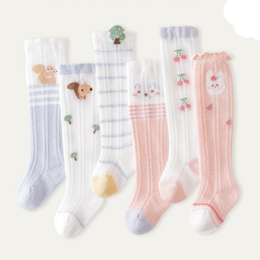 NT aby (สินค้าพร้อมส่ง)ถุงเท้าเด็ก​แรกเกิด​​ ถุงเท้า​แฟชั่น​เด็ก​ ลายน่ารักๆ แบบครบเซ็ต 3คู่
