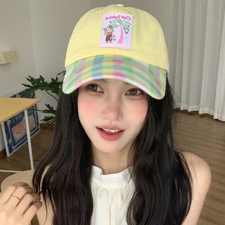 หมวกเบสบอลสำหรับผู้หญิง สไตล์เกาหลี แฟชั่นน่ารัก สำหรับฤดูใบไม้ผลิและฤดูร้อน（มะพร้าว）