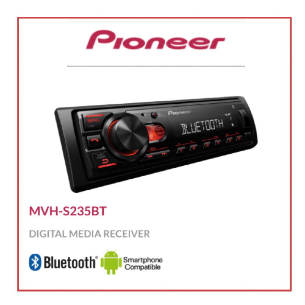 เครื่องเสียงติดรถยนต์ PIONEER MVH-S235BT ไม่เล่นแผ่น