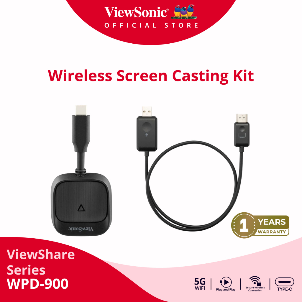 Viewsonic ViewShare WPD-900 Wireless Screen Casting Kit  (ชุดฉายภาพแบบไร้สาย)