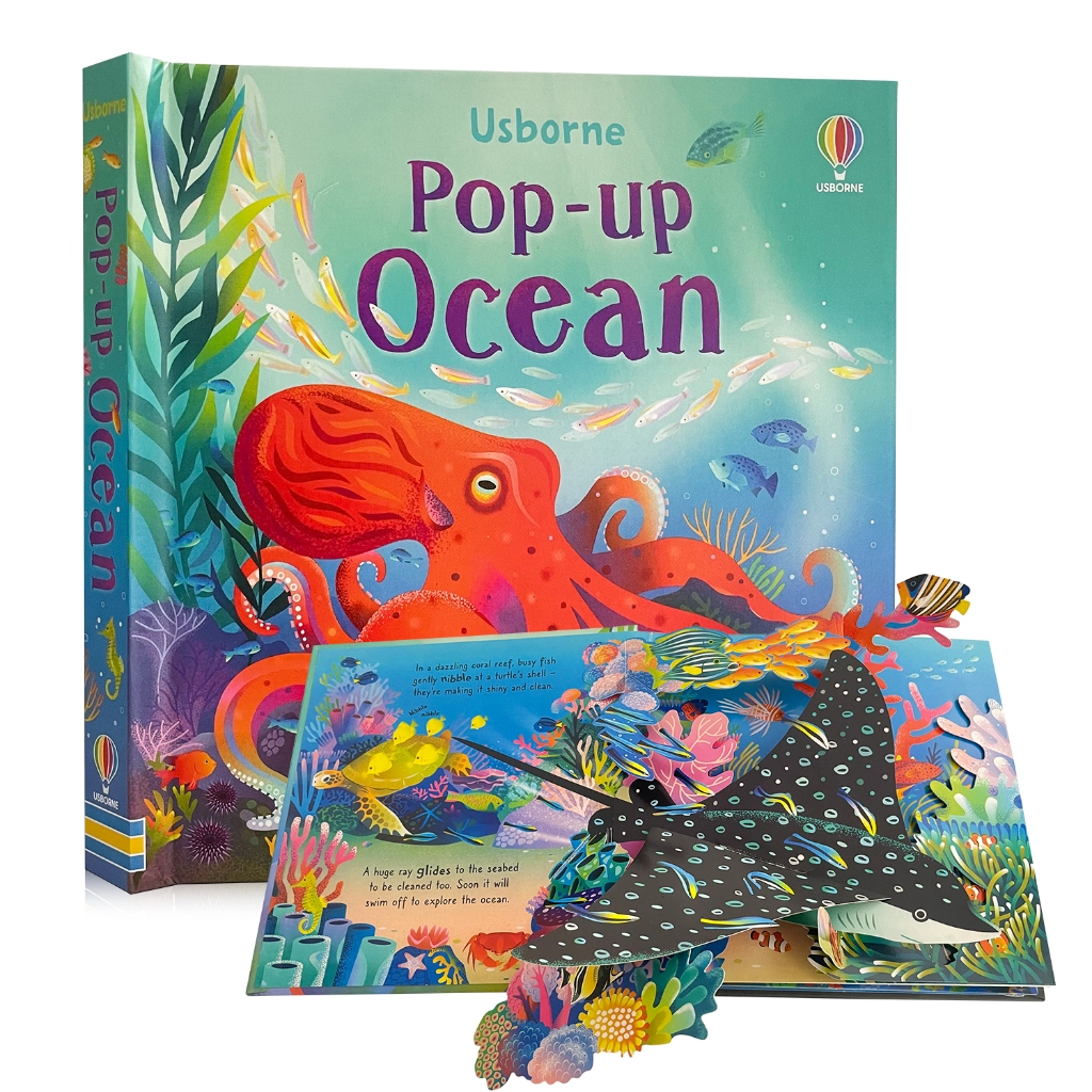Usborne Pop up Ocean 3D Flap Picture Books for Kids Children Montessori Educational English Reading 
