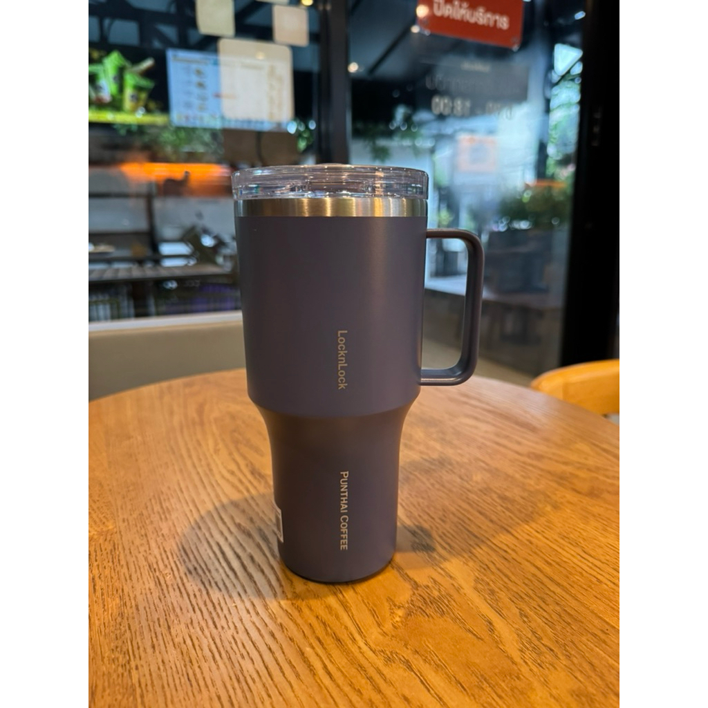แก้วน้ำเก็บความเย็น punthai แบรนด์ LocknLock รุ่น MetroKing ขนาด 820ml สีน้ำเงิน
