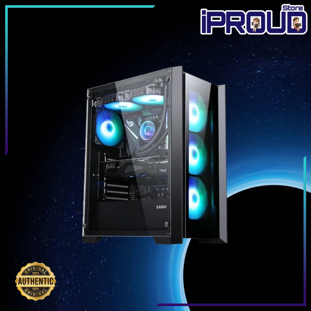 เคสคอมพิวเตอร์ SAMA CASE GZS Black / White