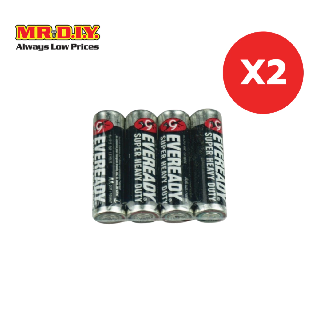 [2 แพ็ก] EVEREADY Super Heavy Duty ถ่านไฟฉาย AA 1.5 โวลต์