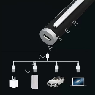 MiNi Green Laser Pointer เลเซอร์ พกพา ชาร์จบ้านได้ / USB ได้ ลำแสงสีเขียว หนีบเสื้อได้ 611USB