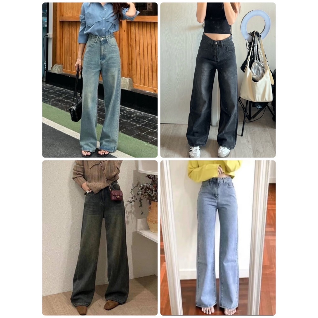 JS6561 Basic Jeans รุ่นแนะนำ ยีนส์ทรงกระบอก ผ้าไม่ยืด
