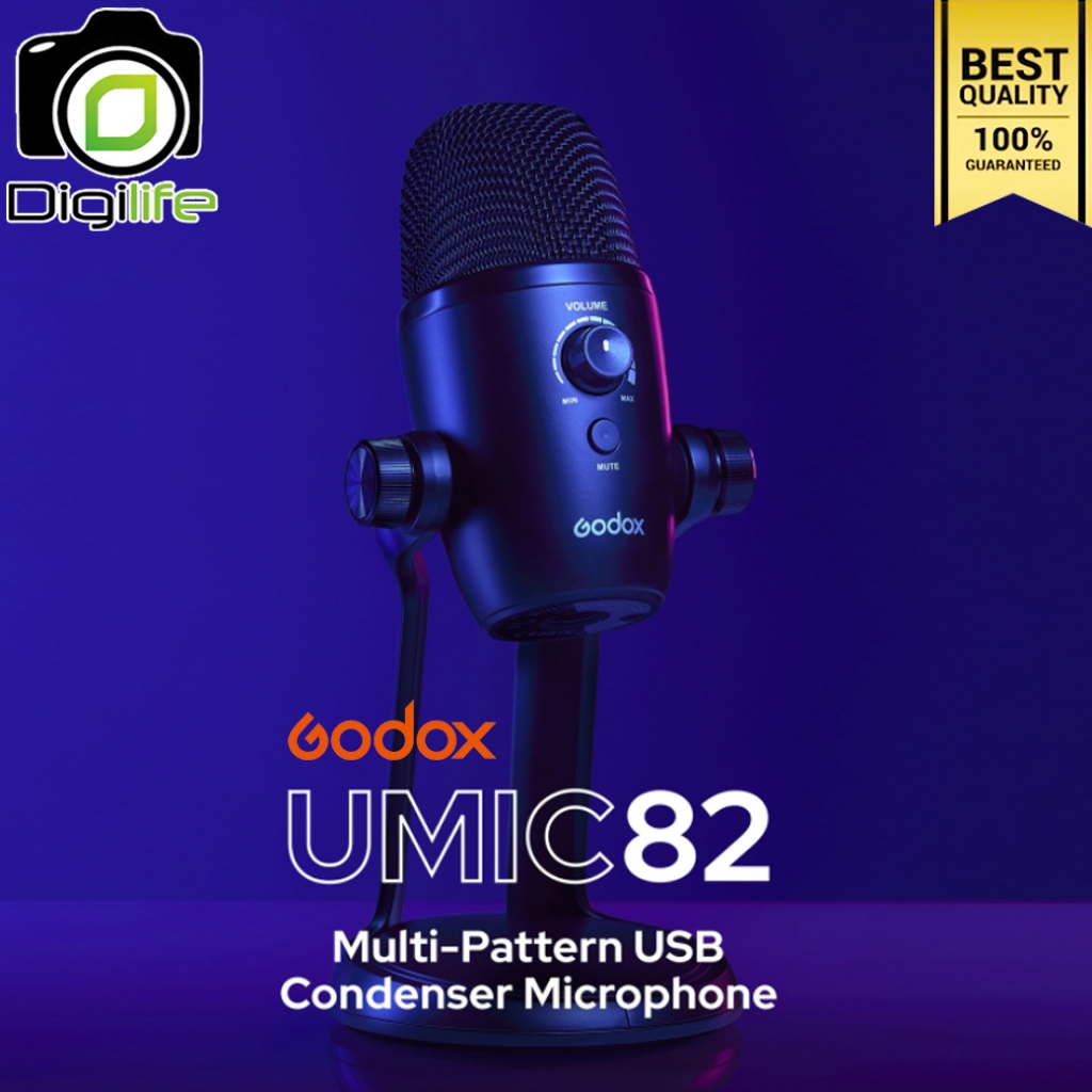 Godox Microphone UMIC82 , Multi-Pattern USB Condenser สำหรับ Live streame, Video - รับประกันศูนย์ Go